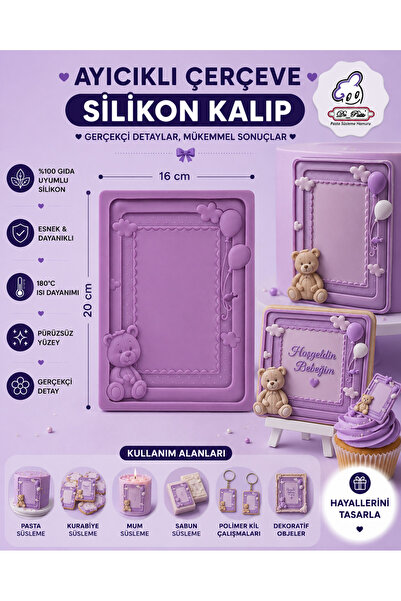 Dr.Paste Silikon Kalıp Ayıcıklı Çerçeve