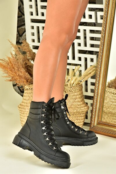 Fox Shoes حذاء نسائي يومي برباط أسود N973189709