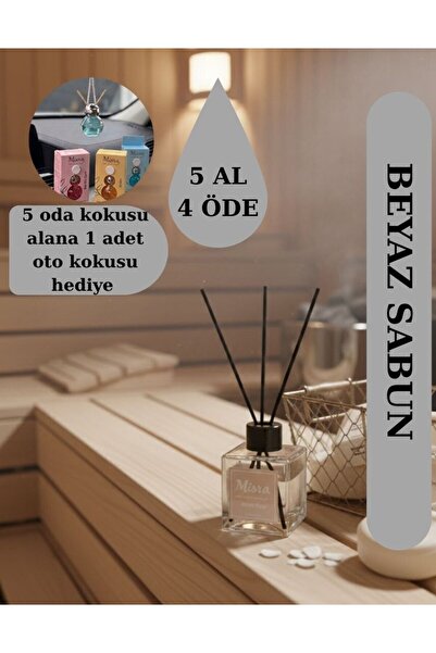 misra home collection 100ml Beyaz Sabun Kokusu Çubuklu Oda Kokusu Koku Dolap ...