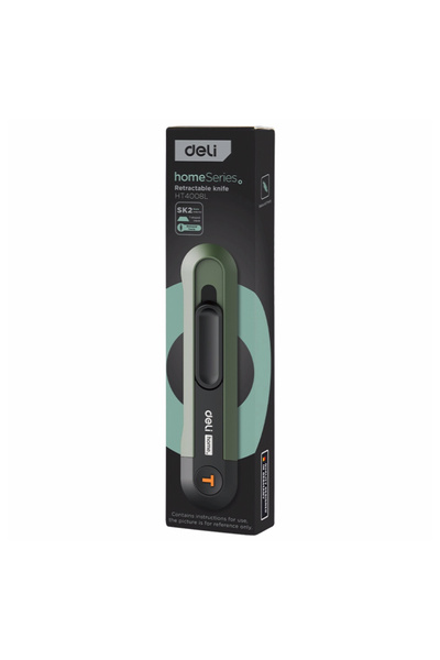 Deli Cutter verde cu retractare automată, Seria pentru acasă