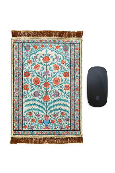 Bursa İpek Siyah Dekoratif Küçük Halı Mousepad