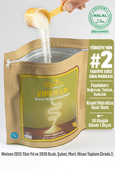 Kiperin Fiber Lif (300g) %100 Doğal Kısmen Hidrolize Guar Gum İçeren Diyet Ta...