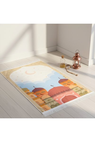 lamel shop Prayer Rug Colorful Mosque / 60x100 cm