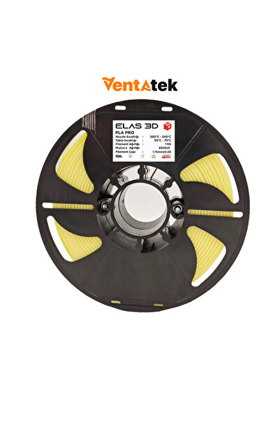 ELAS3D Elas 3D Pastel Sarı PLA Pro Filament - 1.75mm - 1 Kg