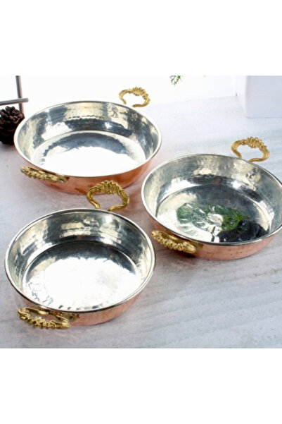 ALBETTO Copper Pan Set 3 Pieces 14*16*18cm