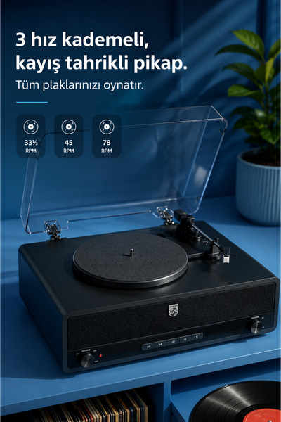 Philips TAV3000B/10 Bluetooth Retro Pikap