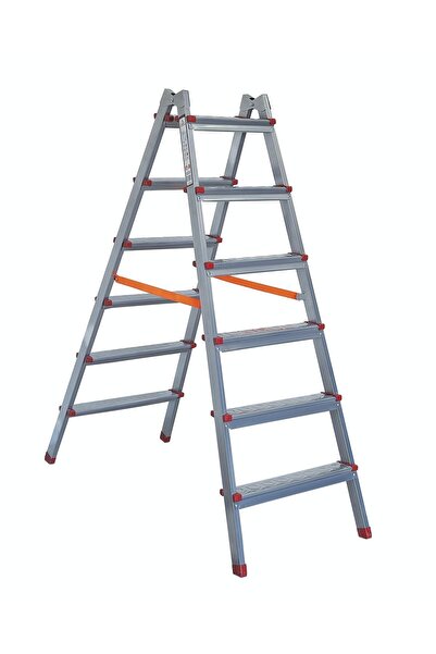 ZE Zigana Ev Gereçleri Zigana 6x6 Çift Çıkışlı Metal Merdiven Katlanır ev ofi...
