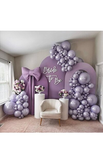 Parti Düşleri Aura Lila Bride - Doğum günü- Nişan Balon Süsleme seti