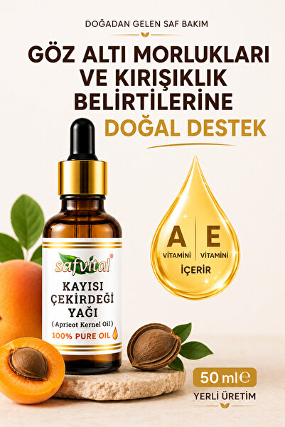 safvital Apricot Kernel Oil Cold Press 50 ml Skin Care and Moisturizer Natura...
