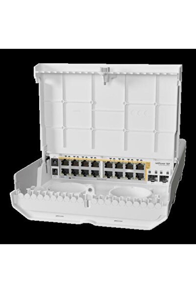 MIKROTIK Switch inteligent de exterior cu 16 ieșiri Gigabit PoE, 2 ieșiri SFP...