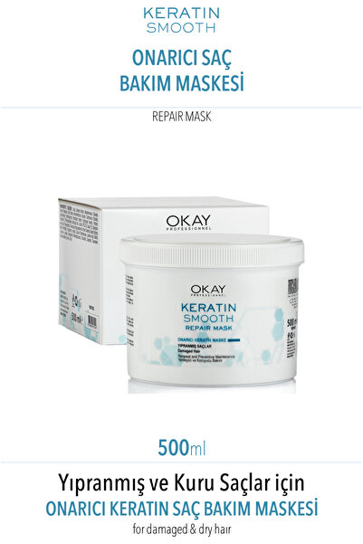 Okay Keratin Smooth Onarıcı Maske 500ml