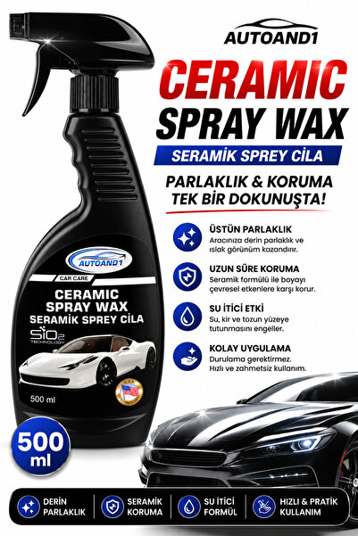 AUTOAND1 Seramik Sprey Cila 500 ML SiO2 Teknolojili Hızlı Cila Boya Koruyucu ...
