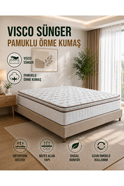 Nirvana FullOrtopedik Çift Kişilik Yatak.Petli Yatak.Bel Destekli Yaylı Yatak.