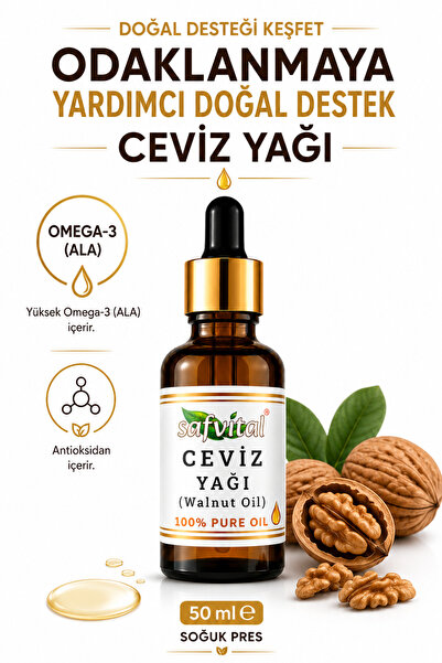 safvital Walnut Oil Cold Pressed 50 ml 100% Pure Natural Herbal Skin Hair and...