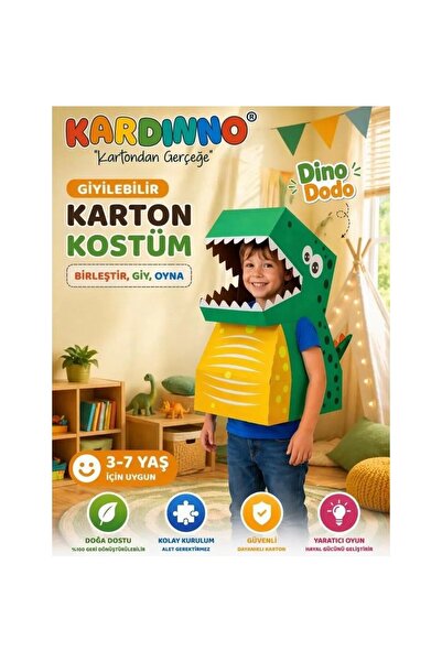 Kardinno Crazy Dinosaur Dino Dodo Cardboard Wearable Kids' Costume Event Part...