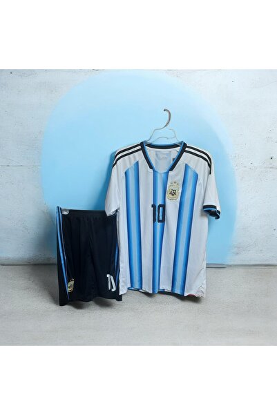 YOOMİ Argentina Kit Number 10 Football Jersey Soccer Shirt of Messi