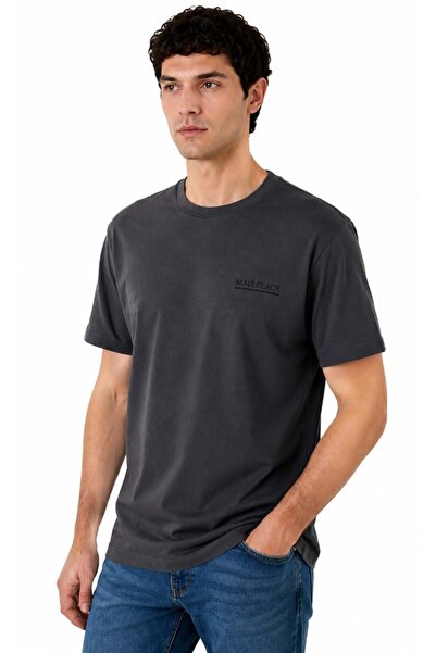 Mavi M0613533 Black Printed T-Shirt Men's T-Shirt Smoked