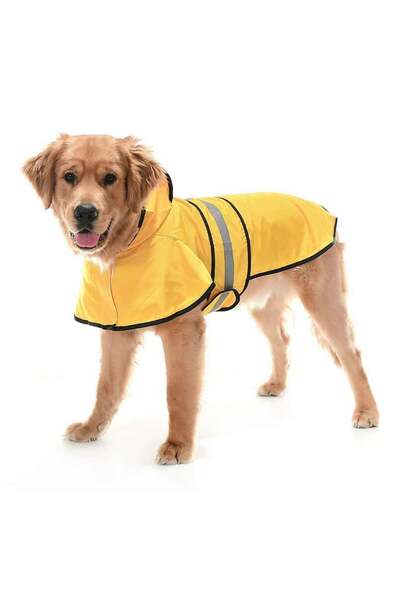 Petza Dog Large and Medium Breed Raincoat Ekon Yellow