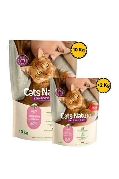 Mera Cats Nature Somonlu Kısırlaştırılmış Yetişkin Kedi Maması 10+2 Kg