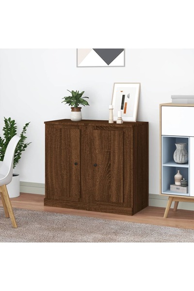Concept Servante, 2 buc. stejar maro, 37,5x35,5x67,5 cm, lemn prelucrat