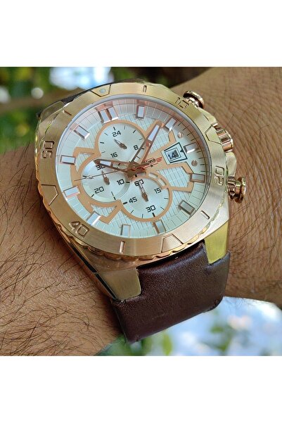 G Force G-Force Js15 Orjinal Miyota Mechanism Rosegold Coffee Men's Chronogra...