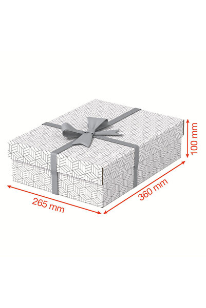 Esselte Set de 3 cutii de depozitare din carton 360 x 260 x 100 mm albe pentr...