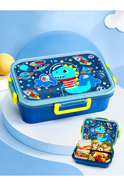 GOG Kids Lunch Box, 1200ml Leakproof 3-Compartment Bento Box, BPA-Free Food C...