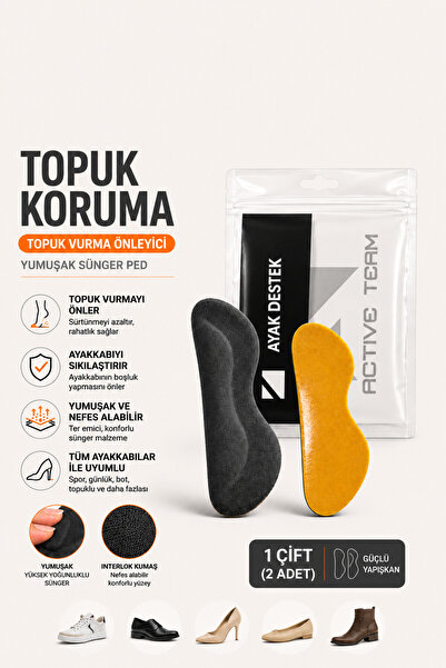 Active Team SP06 - Yapışkanlı Bilek Koruma | Topuk Vurma Önleyici Ve Ayakkabı Daraltma Yumuşak Sünger Ped