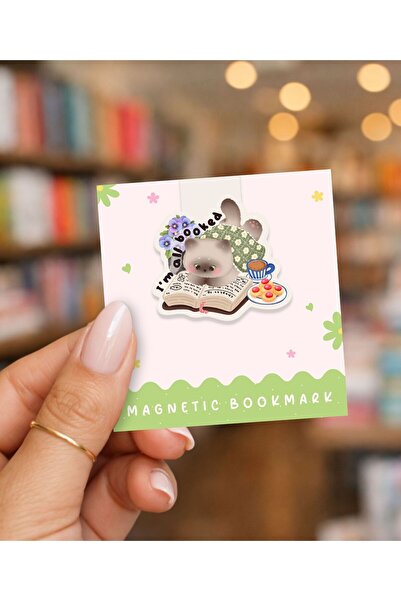 Flurina Studio Mıknatıslı Kitap Ayracı No:51 - I'm All Booked
