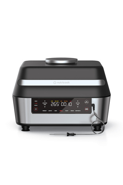 Nutricook Smart Indoor Grill & Air Fryer XL 8.5L, with Built-in Thermometer, ...