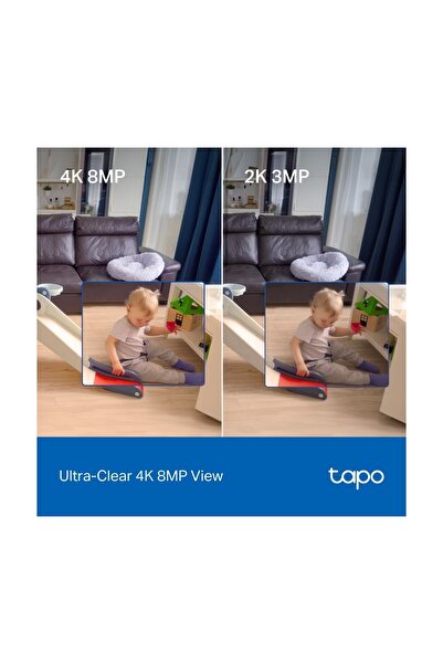 TP-LINK Tapo C250 | 4K 8mp Ultra Hd Akıllı Wi-Fi Kamera | 360° | Aı Otomatik Zoom ve Takip | Bebek A