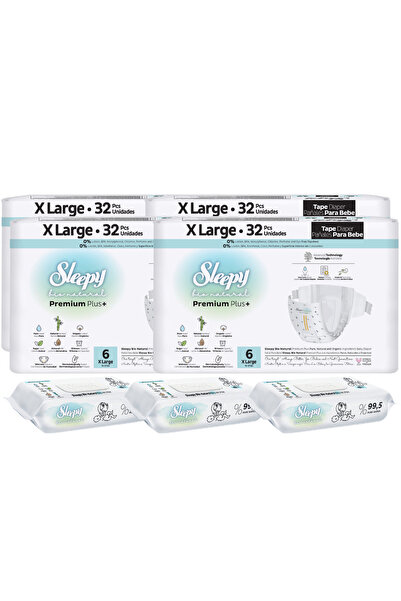 Sleepy 4x Scutece BIO PREMIUM Mărimea 6XL 32 bucăți