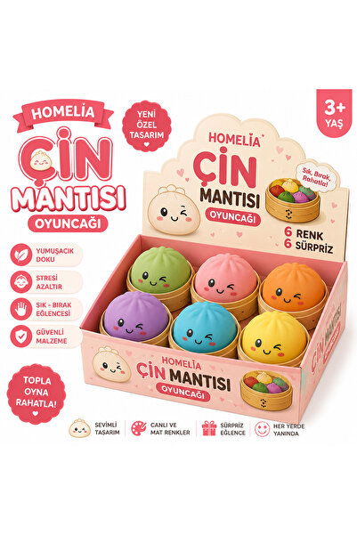 HOMELIA SQUİSHY Gizemli Renk Çin Mantısı Oyuncak – Sık Bırak Stres Giderici Y...