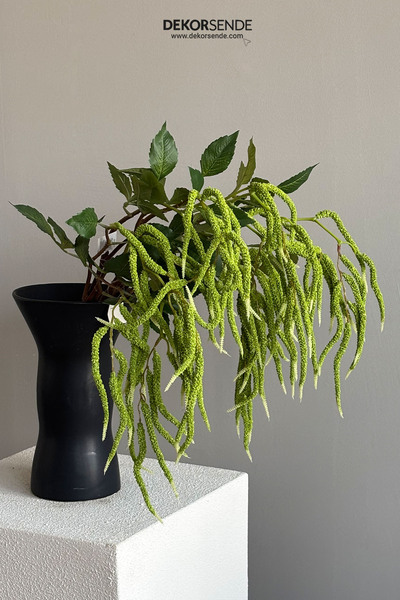 Dekorsende Yapay Amarantus (Amaranthus) Dal Yapraklı Yeşil 90 cm