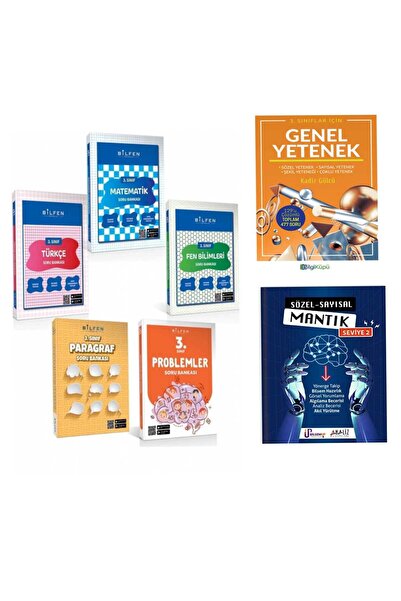 Bilfen Yayınları 3. Sınıf Matematik Türkçe Fen Bilimleri Problemler Paragraf ...