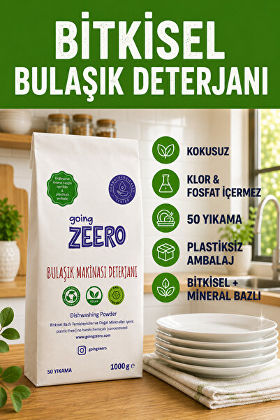 Going Zeero Bitkisel ve Mineral İçerikli Doğal Bulaşık Makinesi Deterjanı - T...