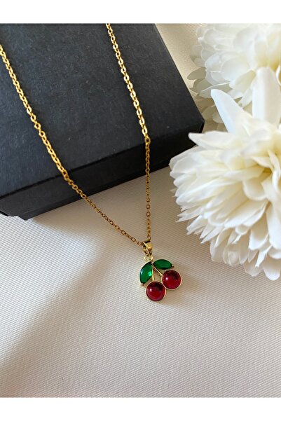 SERAMOR Steel Necklace with Cherry Details