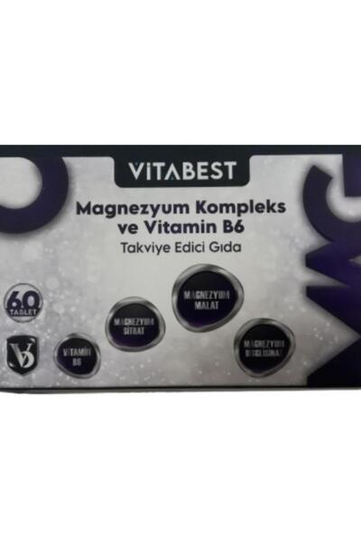 VİTABEST Magnezyum Kompleks ve Vitamin B6 60 Tablet