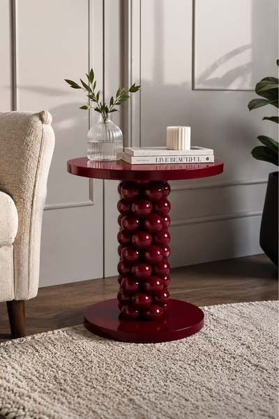 HOME SANAT Homesanat El Yapımı Bubble Sehpa 45x60 cm Metal Gövdeli Modern Dek...