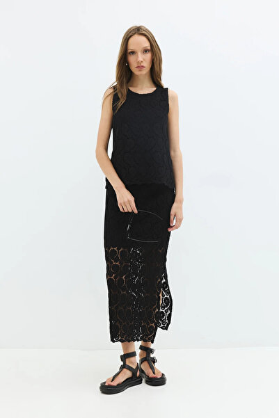 No Matter What Lace Textured Lined Tank Top