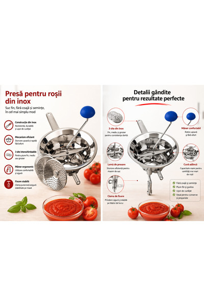 Perfect Home Tomato grinder 3-slot 24cm Emanuel