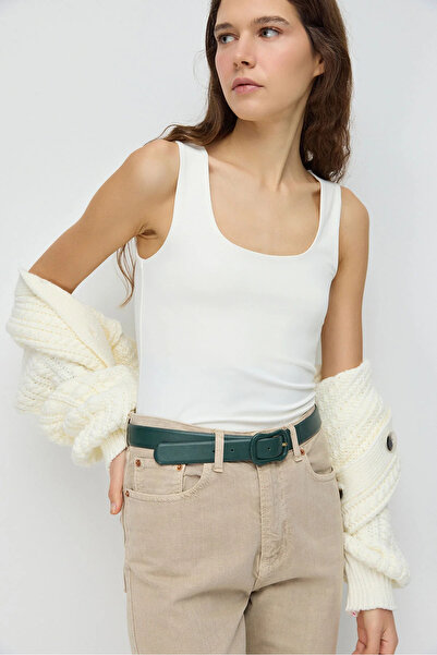 No Matter What Square Neck Wide Strap Stretch Top
