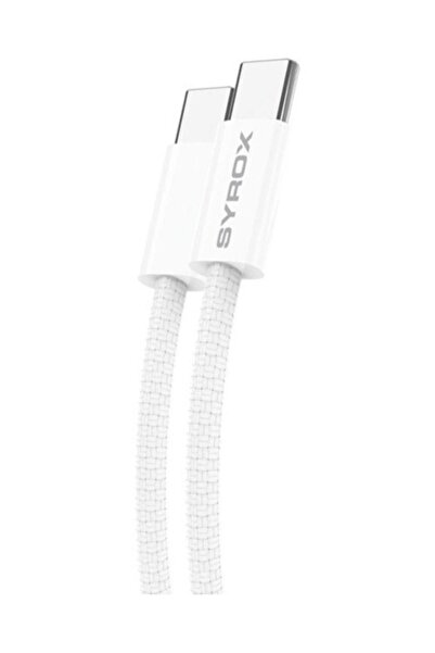 Syrox C146 60W Örgü Hasırlı  Type-C Type-C Şarj Data Kablosu