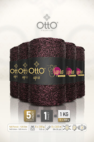 Otto Premium Simli Supra - Roșu Claret - Pachet de 5 bucăți - 3mm/200gr/260m ...