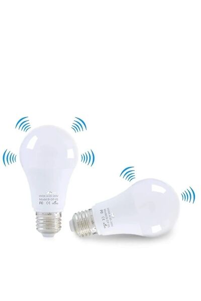 kar-bul Hareket Sensörlü Led Ampul Lamba 10 W Beyaz E27 Duy 2 Adet
