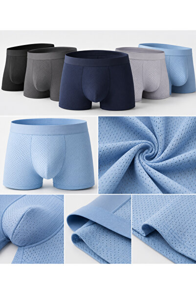 Premier Horizon Ece's Design Erkek 6'lı Buz İpek Ice Silk Boxer Seti Nefes Al...