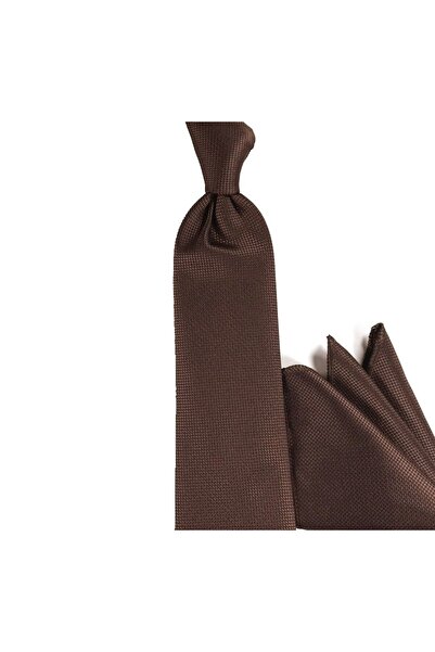Sade Kravat Brown Plain Tie 3063