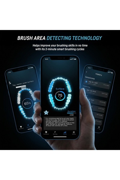 QuTek DENTiCARE Electric Sonic Toothbrush QT-1741 - 5 Modes, App Connected