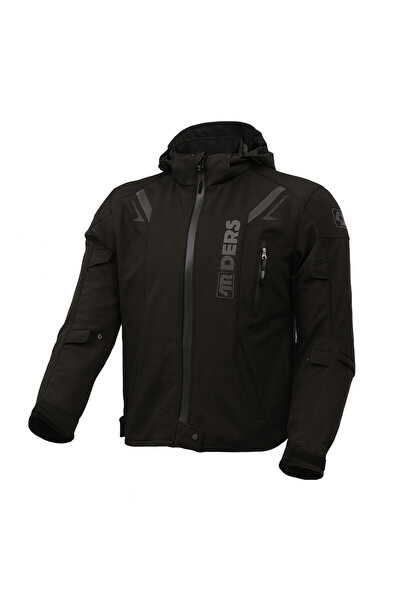 4Riders Rex Pro Korumalı Softshell Motosiklet Montu Siyah