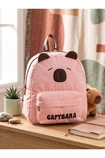 capybara حقيبة مدرسية/حضانة أصلية مرخصة للأطفال، مصنوعة من قماش مقاوم للماء م...
